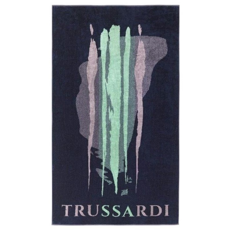 TELO MARE BRUSHED BLUE 95X180 CM. TRUSSARDI