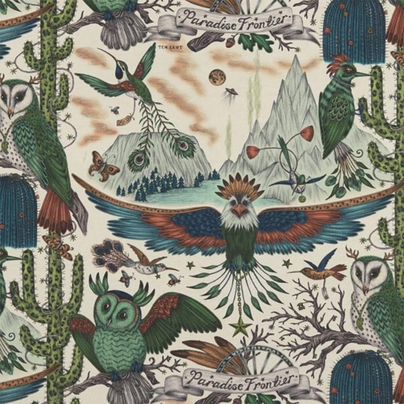 Tessuto Frontier linoen Emma J. Shipley by Clarke and Clarke