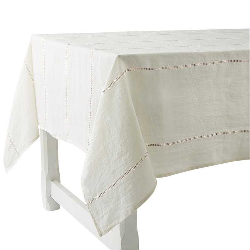 Tovaglia Rythmo bianco 180X320  Charvet Editions