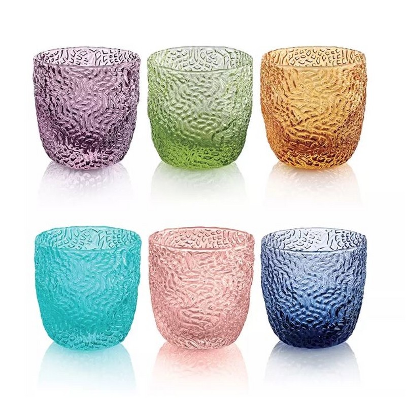 TRICOT SET 6 BICCHIERI ACQUA COLORI ASSORTITI 30 CL IVV