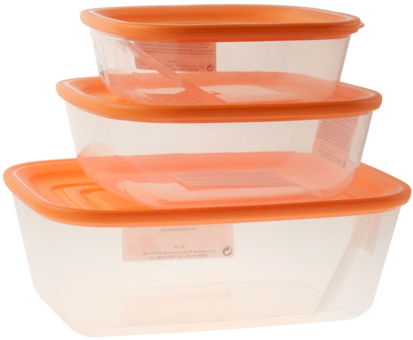 Tris Contenitori Ermetici Arancio
