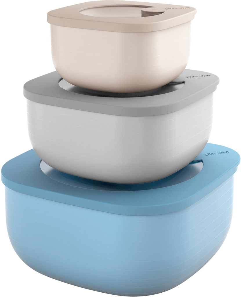 Tris Contenitori Ermetici Bassi Per Microonde