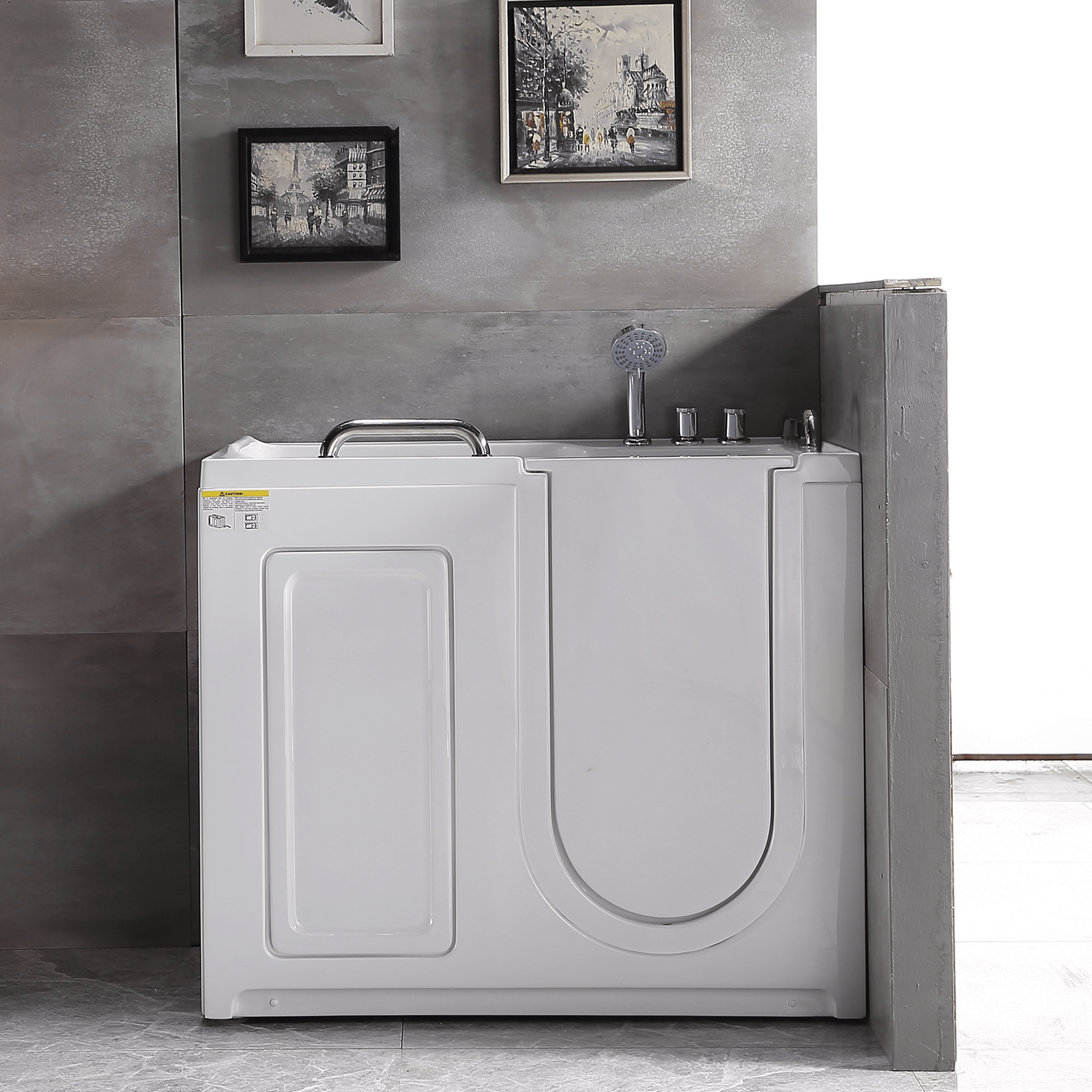 Vasca Da Bagno Per Anziani 110x63 Con Apertura Esterna a Dx Feridras "Macan" Bianco