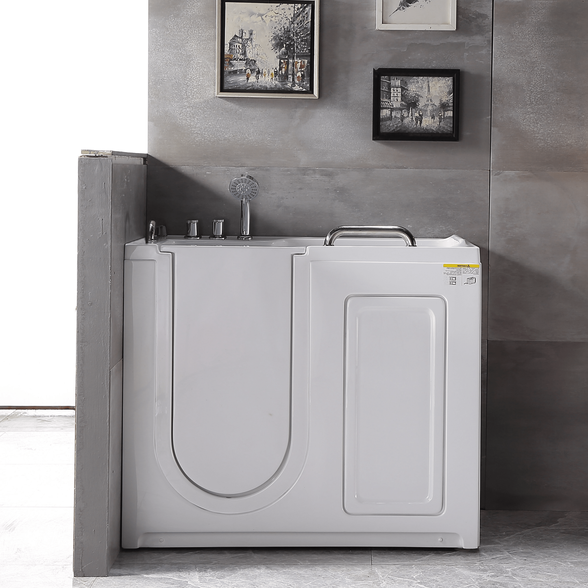 Vasca Da Bagno Per Anziani 110x63 Con Apertura Esterna a Sx Feridras "Macan" Bianco