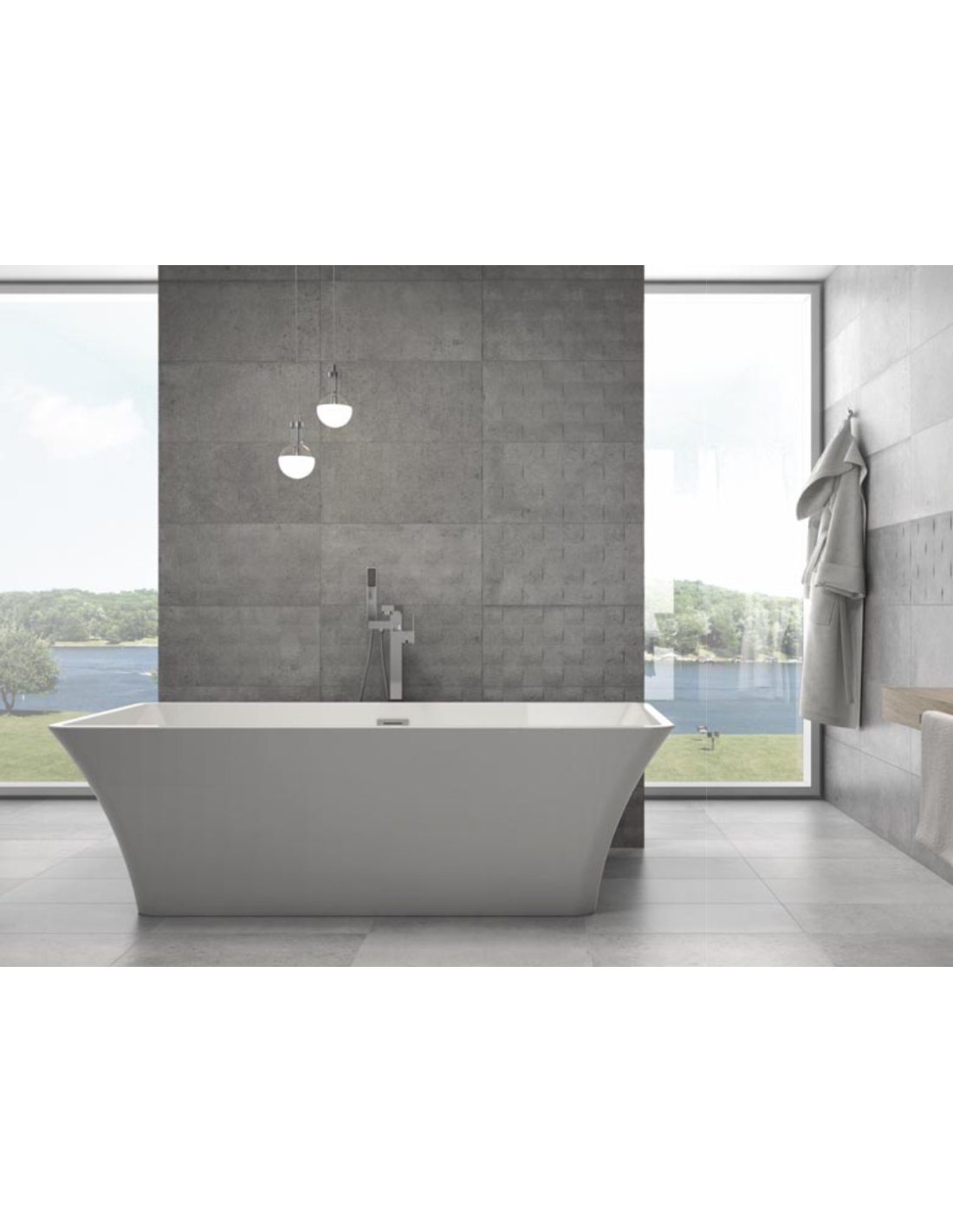 Vasca Freestanding in Acrilico in Bianco Lucido 1800*800 - art.1071