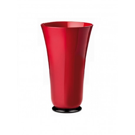 Vaso Anni Trenta Venini in vetro di murano opalino rosso cm 31