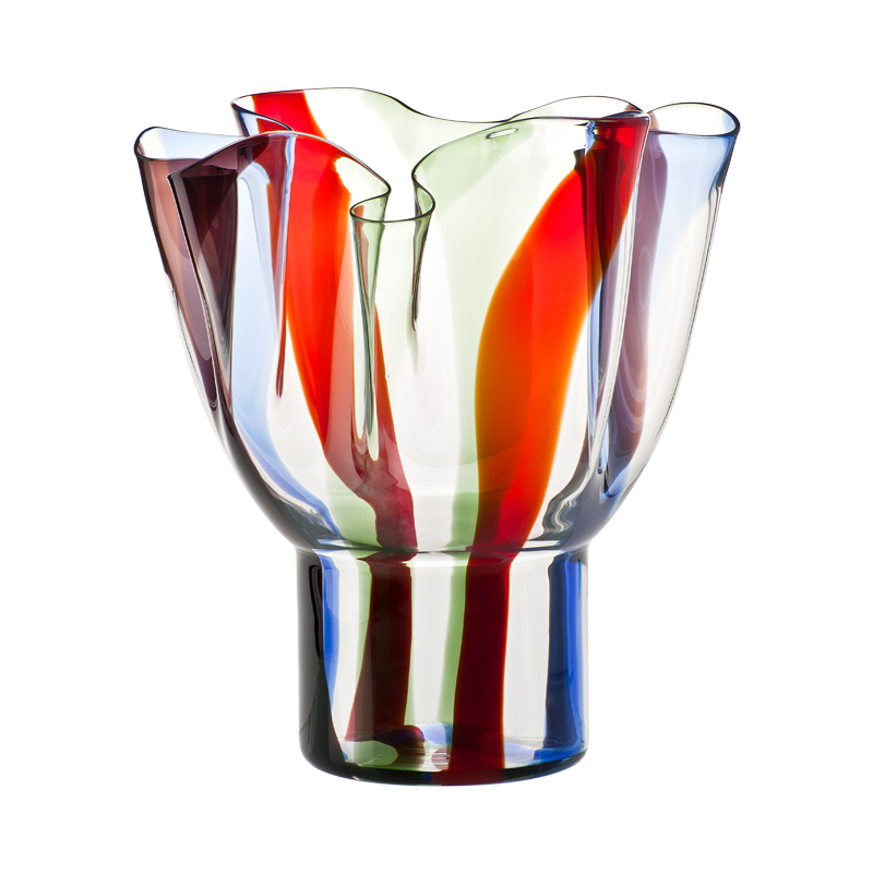 Vaso Kukinto Venini in vetro di murano cm 40