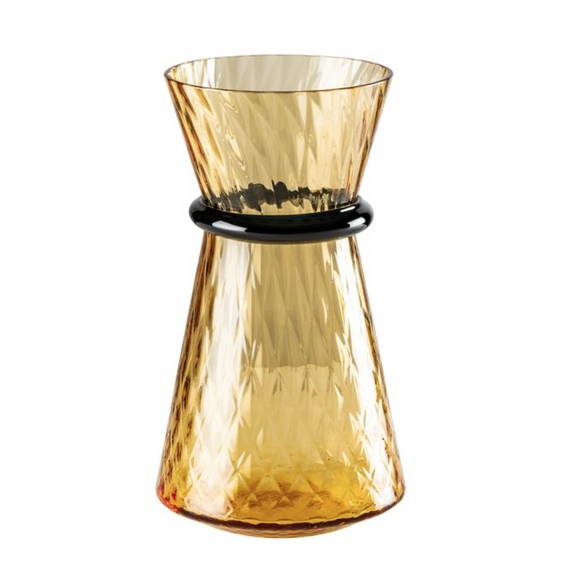 VASO TIARA 706.65 AMBRA FILO ORIZZONTE CM. 32 H VENINI