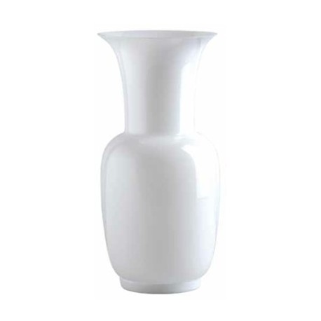 Vaso Venini in vetro di murano opalino lattimo cm 36