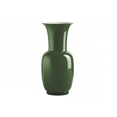 Vaso Venini in vetro di murano opalino verde mela cm 30