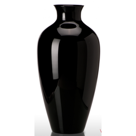 Vaso Venini Labuan in vetro opalino nero cm 65