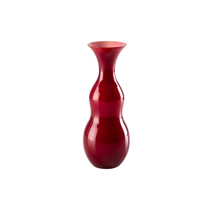 Vaso Venini Pigmenti rosso in vetro cm 36
