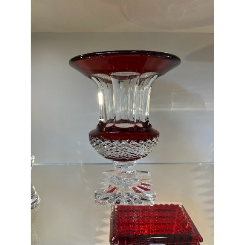 VASO VERSAILLES ROSSO IN CRISTALLO SAINT LOUIS