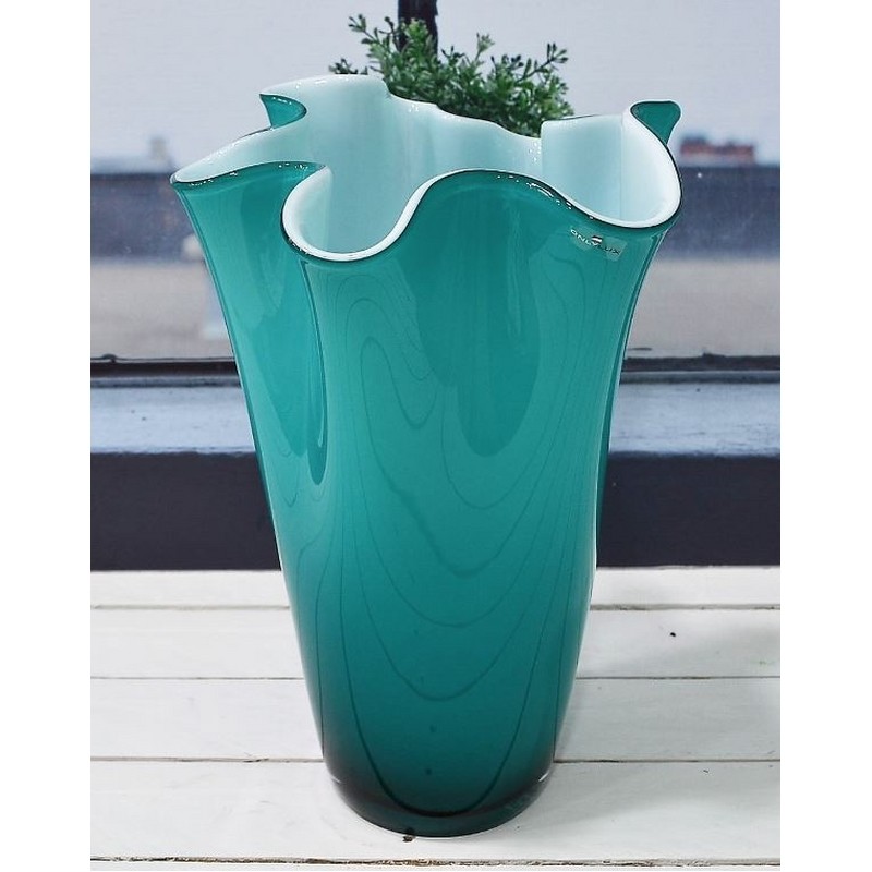 VASO WAVE OPALE BALTIC GREEN 30 CM. H ONLYLUX