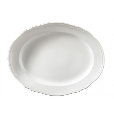 Vassoio ovale Ginori 1735 Antico doccia bianco cm 38,5