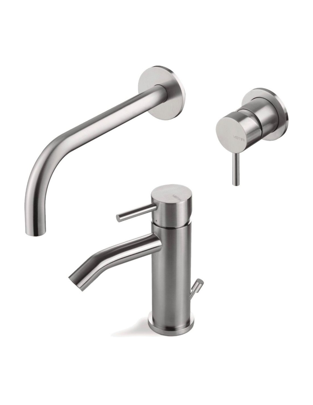 Vema Rubinetterie - TIBER Set miscelatore lavabo al muro+ bidet V17050AC005-V17070AC005