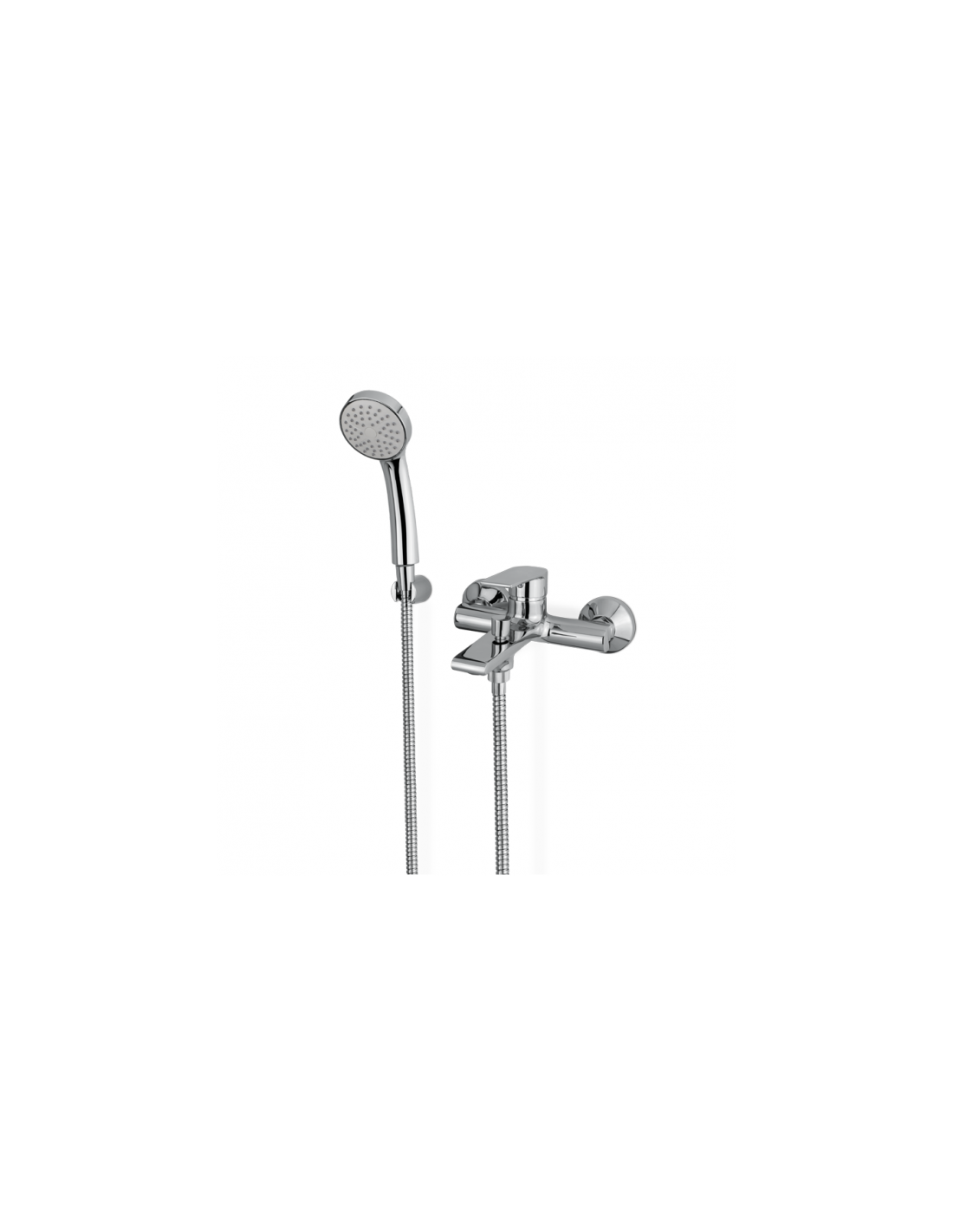 Vema Rubinetterie - Timea gruppo vasca esterno completo di supporto fisso, flessibile e doccetta V16081