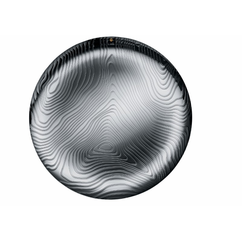 VENEER VASSOIO IN ACCIAIO CON DECORO A RILIEVO 42 CM. ALESSI