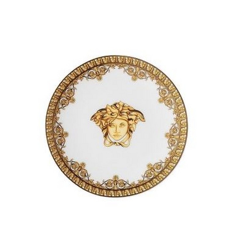 VERSACE BAROQUE BIANCO PIATTO PIANO 10 CM.