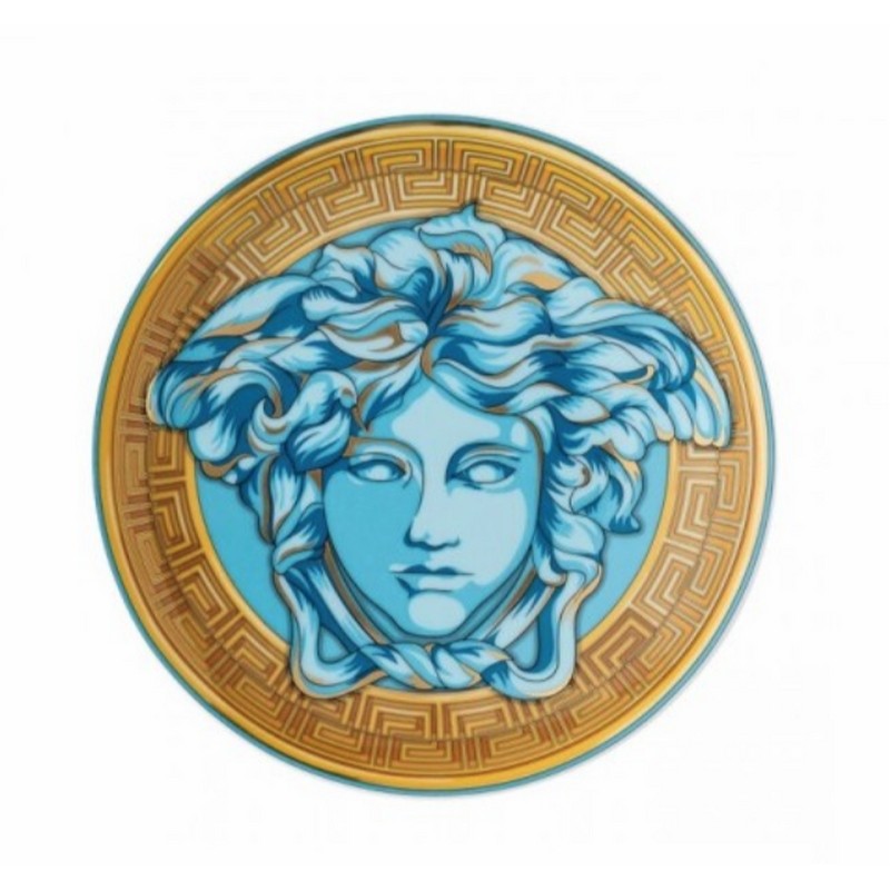 VERSACE MEDUSA AMPLIFIED PIATTO PIANO 17 CM. BLUE COIN