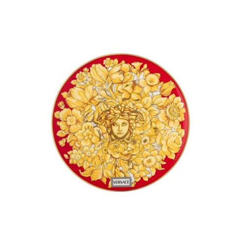 VERSACE MEDUSA RHAPSODY RED PIATTO PIANO 17 CM.
