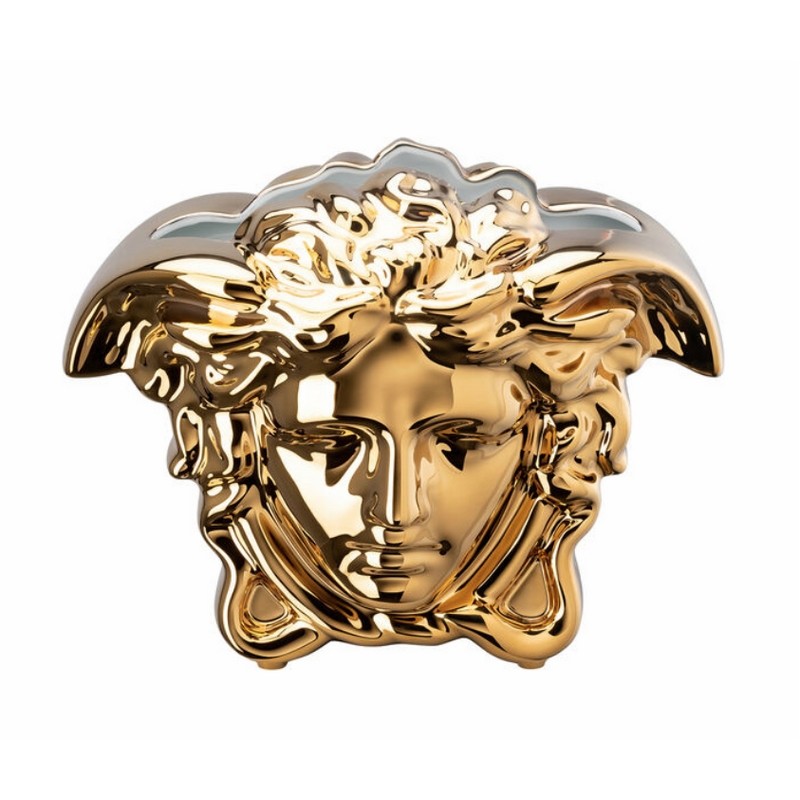 VERSACE MEDUSA VASO GRANDE ORO 21 CM.