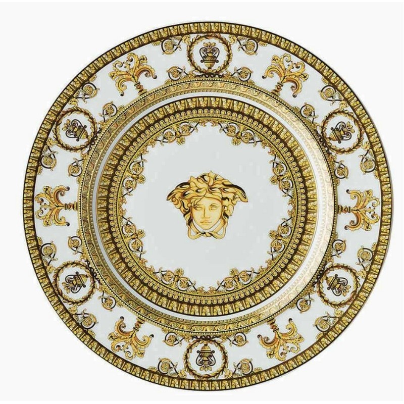 VERSACE PIATTO PIANO 18 CM. BAROQUE BIANCO