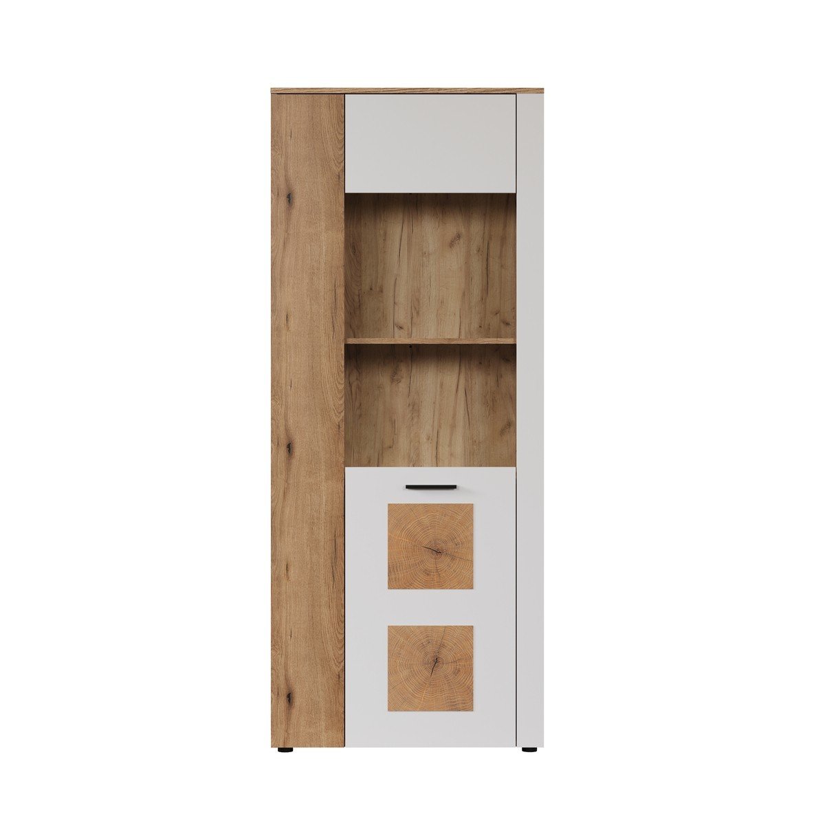 Vetrina 2 ante, di cui 1 con vetro temperato L80 cm - VITORIA