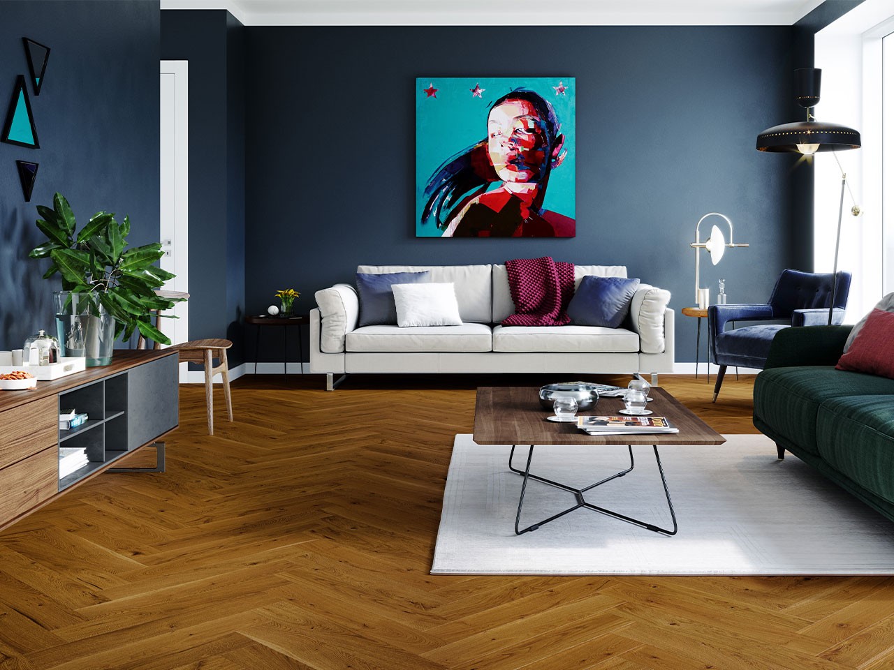 Parquet a Spina di Pesce Rovere Marrone - ViaTortona Marrone-70824