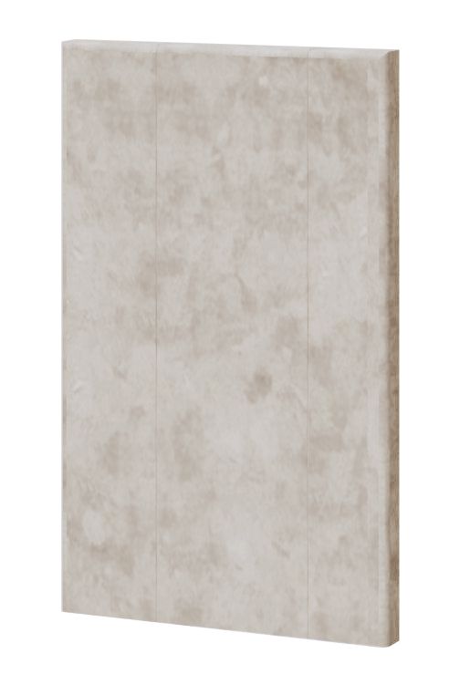 Pannello a parete per letto matrimoniale Papauta sinistro, colore: grigio - Dimensioni: 105 x 65 x 7 cm (A x L x P)