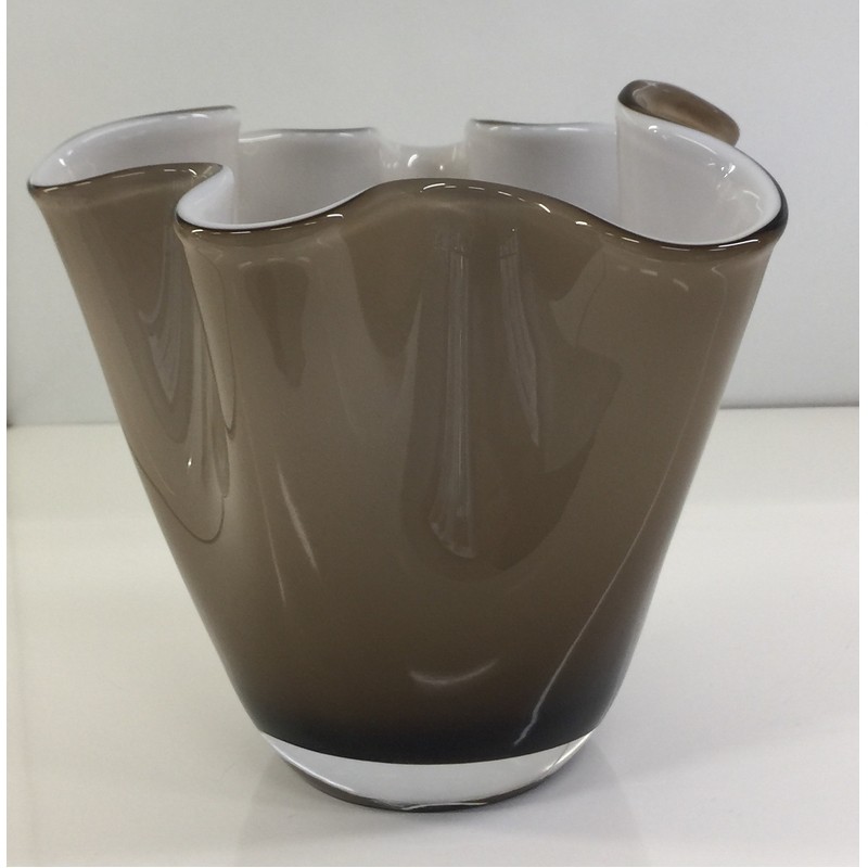 WAVE CACHEPOT MINI 13 CM. OPALE FUME' ONLYLUX