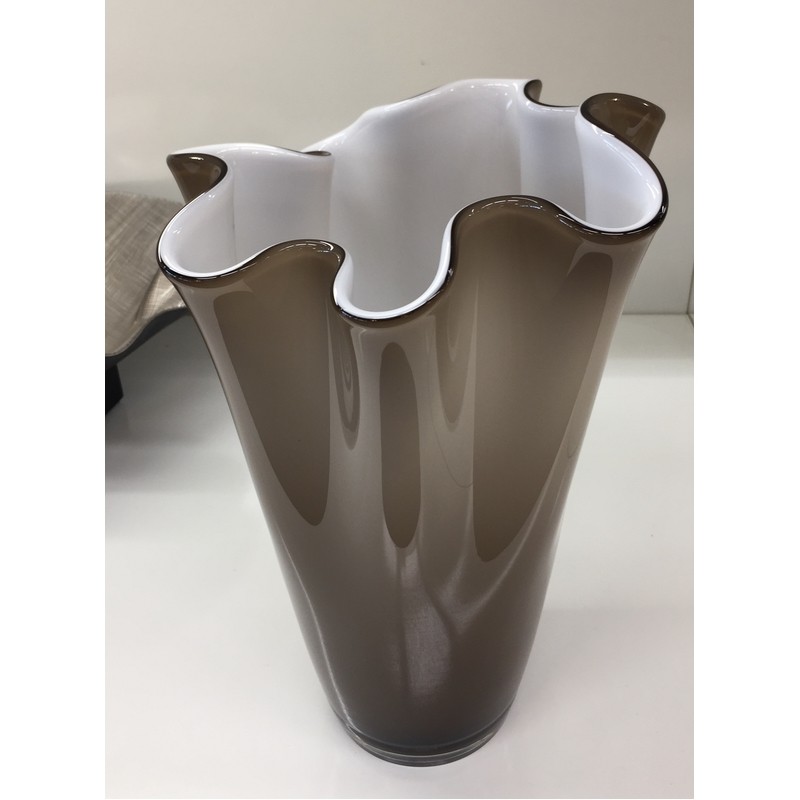 WAVE VASO OPALE FUME' 30 CM. ONLYLUX
