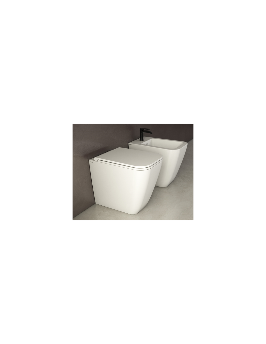 Wc + bidet + coprivaso Ceramica Globo serie Stone 45 cm