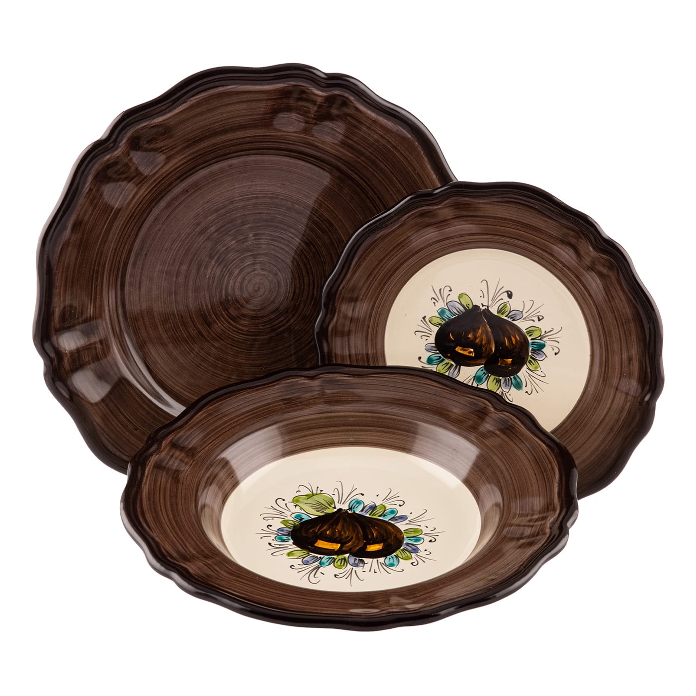 Set cena colore e frutta - Castagne