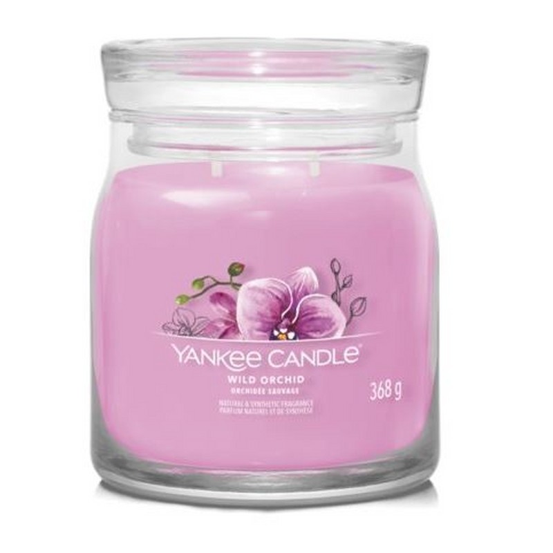 YANKEE CANDLE CANDELA IN GIARA MEDIA SIGNATURE WILD ORCHID