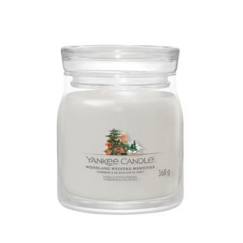 YANKEE CANDLE CANDELA IN GIARA MEDIA SIGNATURE WOODLAND WEEKEND MEMORIES