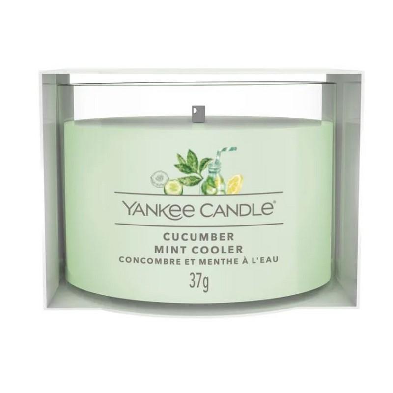 YANKEE CANDLE CANDELA VOTIVA IN VETRO 37 GR. CUCUMBER MINT COOLER
