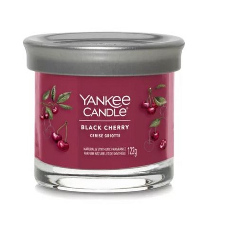 YANKEE CANDLE SIGNATURE CANDELA TUMBLER PICCOLA BLACK CHERRY