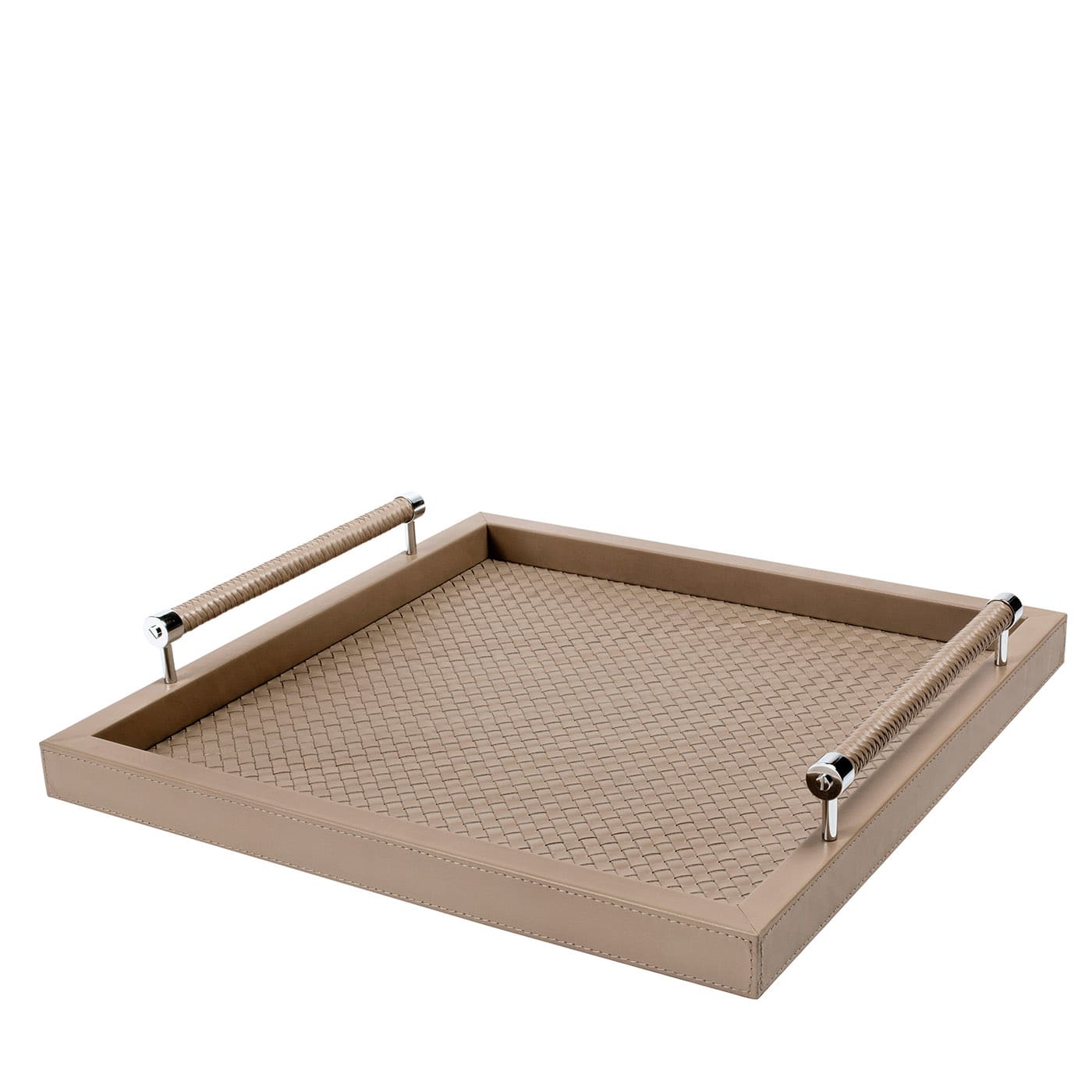 Vassoio quadrato Diana intrecciato a mano