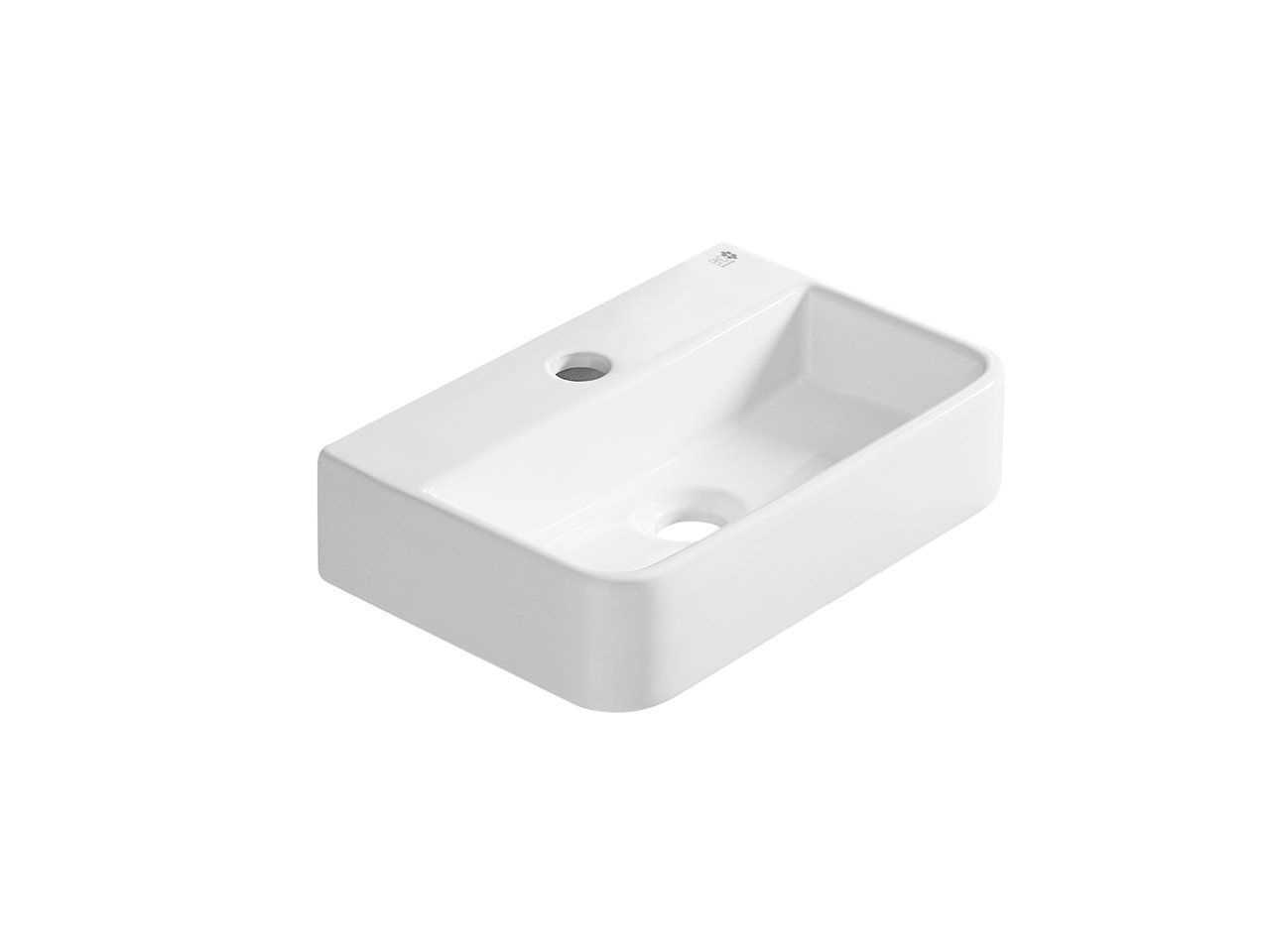 Lavabo Sospeso/Appoggio Mini Zamora 9X26X39 in Ceramica Lucido Bianco-17046